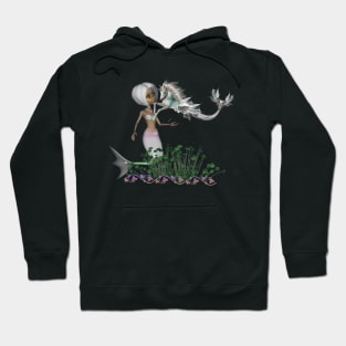 Cute little mermaid with little seahorse Hoodie